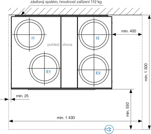 Nástěnná-montáž-pohled-zvrchu